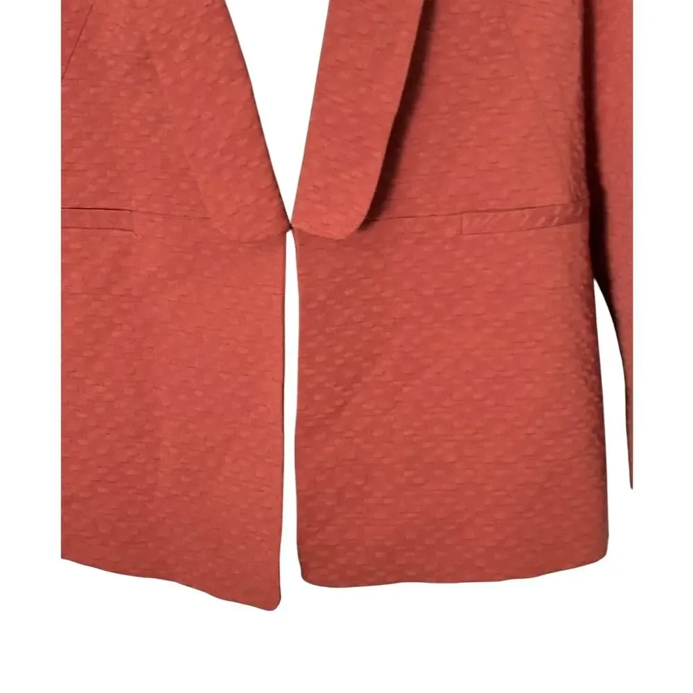 NWT Anthropologie Intropia Women's Textured Blazer Terracotta Size 8‎ US/40 EU